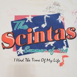Vintage 1994 Scintas Mens XXL T Shirt Fruit Of The Loom Best USA Single Stitch